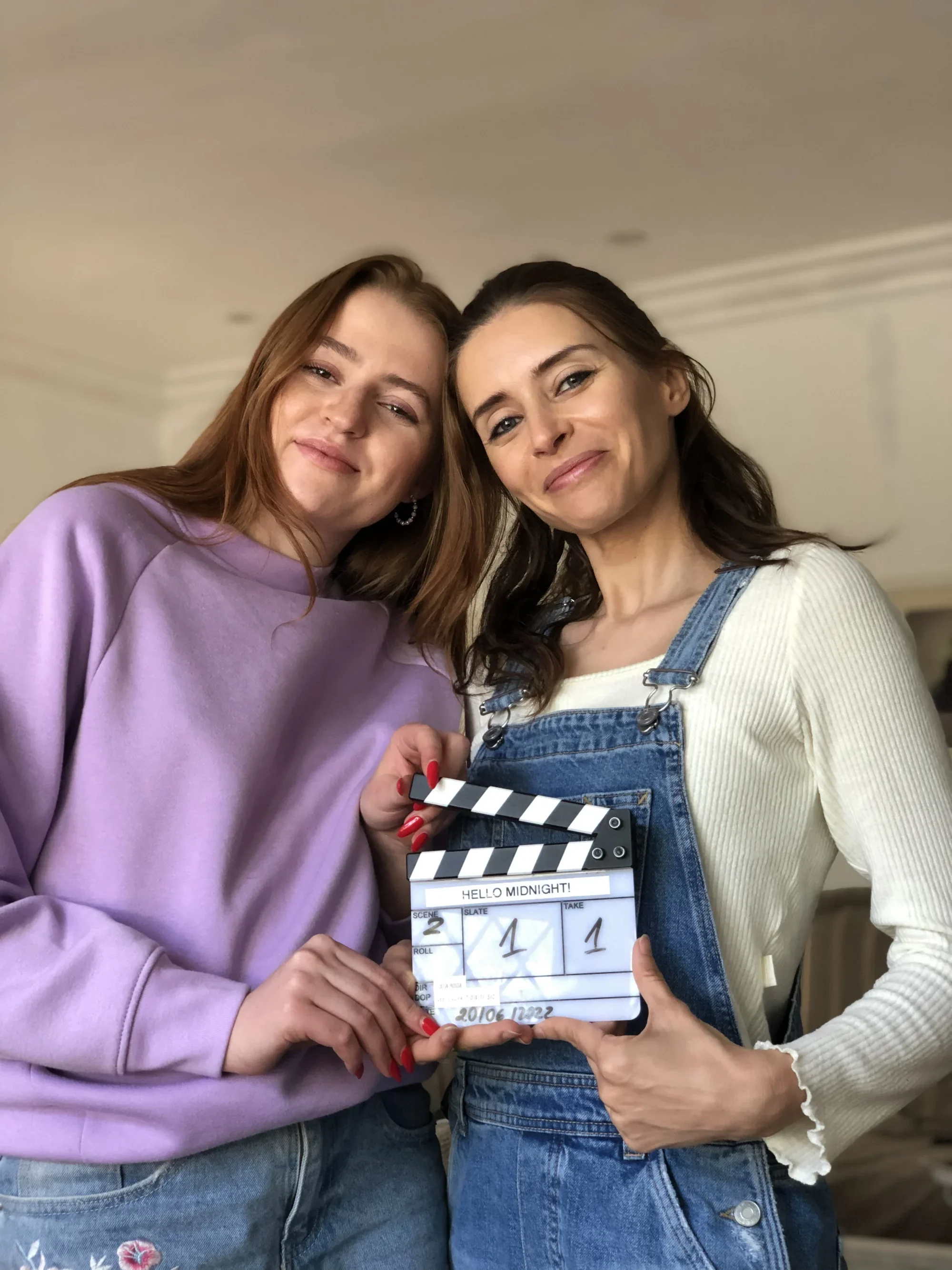 On-set production still, lighting and crew